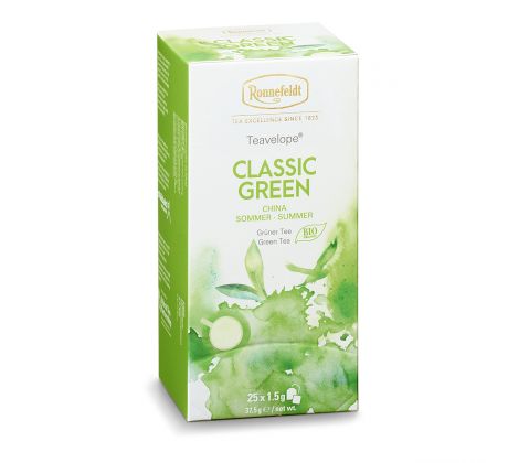 Ronnefeldt Teavelope Classic Green - zelený BIO čaj 25 x 1,5g