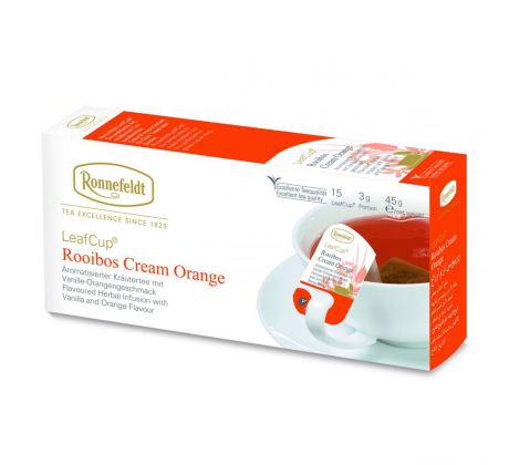 Ronnefeldt LeafCup Rooibos Cream Orange bylinný čaj 15 x 3g