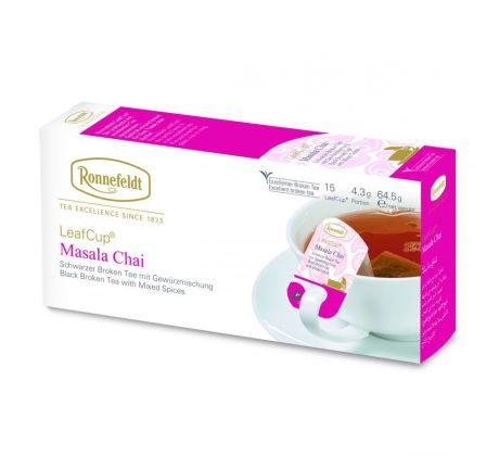 Ronnefeldt LeafCup Masala Chai čierny čaj 15 x 4,3g