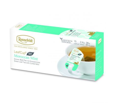 Ronnefeldt LeafCup Morrocan Mint zelený BIO čaj 15 x 2,4g