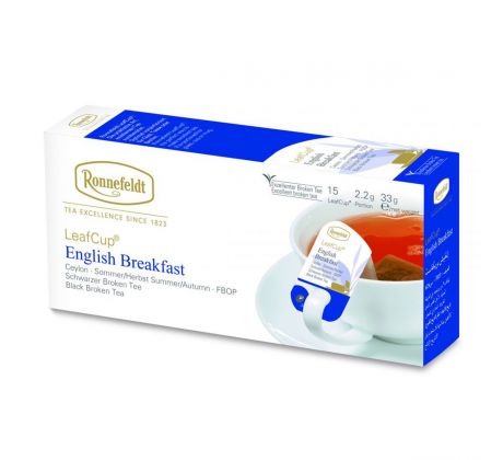 Ronnefeldt LeafCup English Breakfast čierny čaj 15 x 2,5g