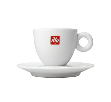 illy šálka biela espresso lungo s podšálkou 120 ml