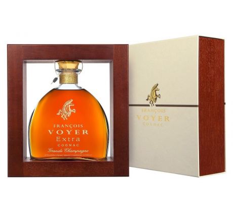 François Voyer Cognac Grande Champagne Extra Carafe 42% 0,7 l (kazeta)