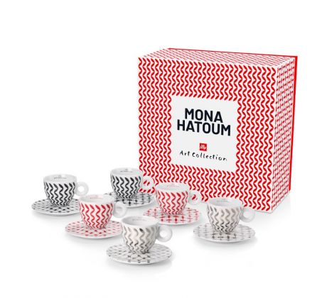 illy MONA HATOUM kolekcia cappuccino šálok 6 ks