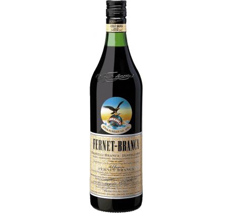 Fernet Branca 39 % 1,0 l (čistá fľaša)