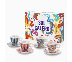 illy SOL CALERO kolekcia cappuccino šálok 4 ks